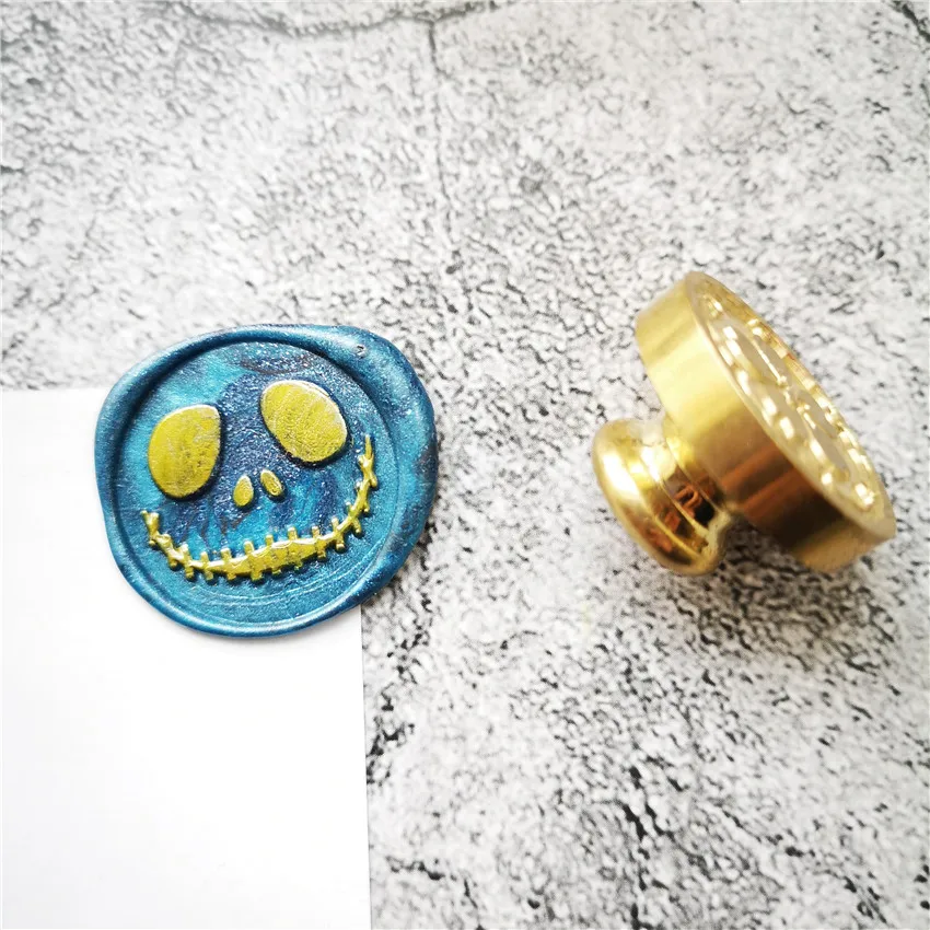 Happy Halloween Wax Seal Stamp - 60 Design Choices | Sealing Wax Stamp | Bat, Skull, Ghost, Owl, Witch on Broom image 5