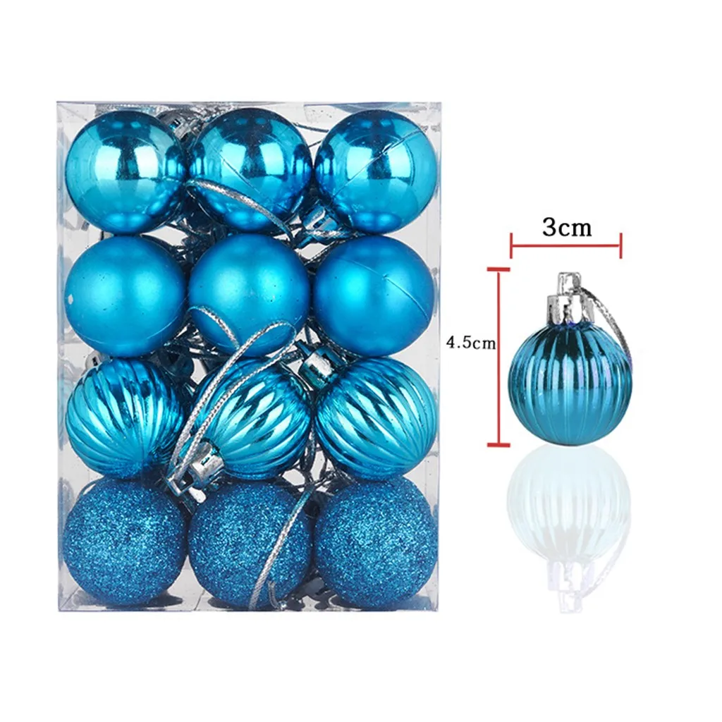 Christmas Decorations For Home 30mm Christmas Xmas Tree Ball Bauble Hanging Home Party Ornament Decor 24PCS