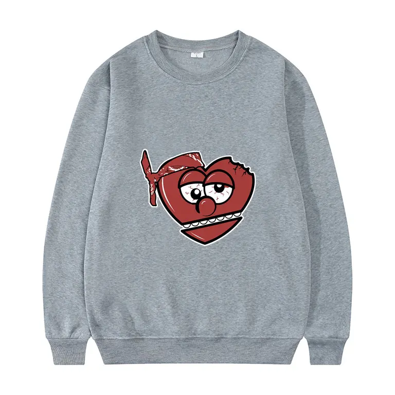 

Chief Keef Hip Hop Sweatshirt Anime Style Pullover New Men Wome Cotton Pullovers Tops Thot Heartbreakers Heart Print Sweatshirts