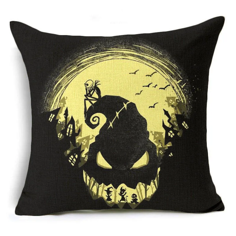 Кошмар перед Рождеством Наволочка на подушку из хлопка и льна Декоративная