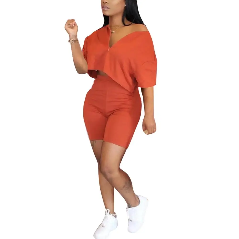 

Women Casual Tracksuit 2 piece set Crop Top + Pants Summer Cloth For Women Outfits 2 Piece Matching Sets