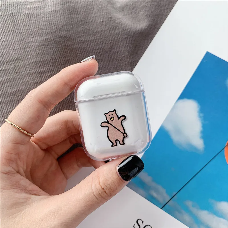 Style 22 Милый мультяшный чехол для Apple Airpods Роскошный прозрачный Buletooth защитный чехол для наушников для Air pods 2 Чехол модный жесткий чехол - Цвет: Style 22