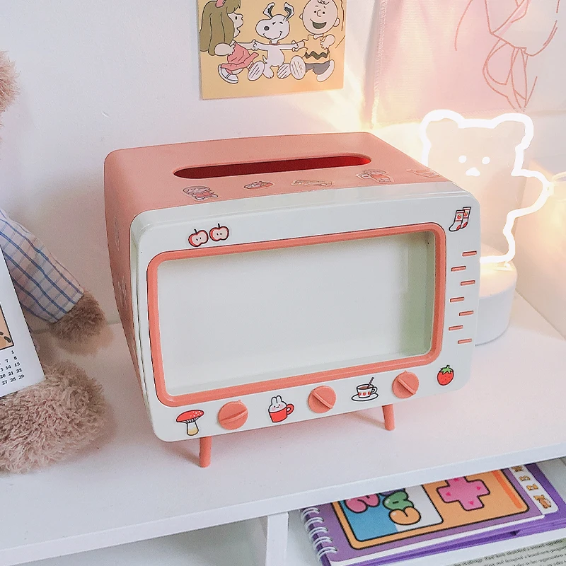 nordic minimalist retro desk tv tissue box living room creative multifunctional heightened base phone slot rack home bedroom free global shipping