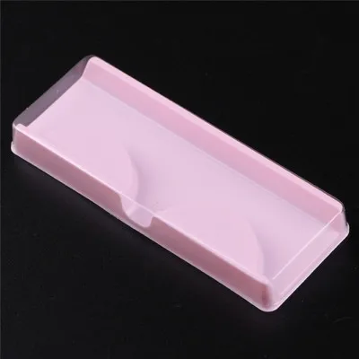 

100set Transparent White Pink Plastic Eyelashes Packaging Box Fake Eyelash Tray Storage Cover Single Case