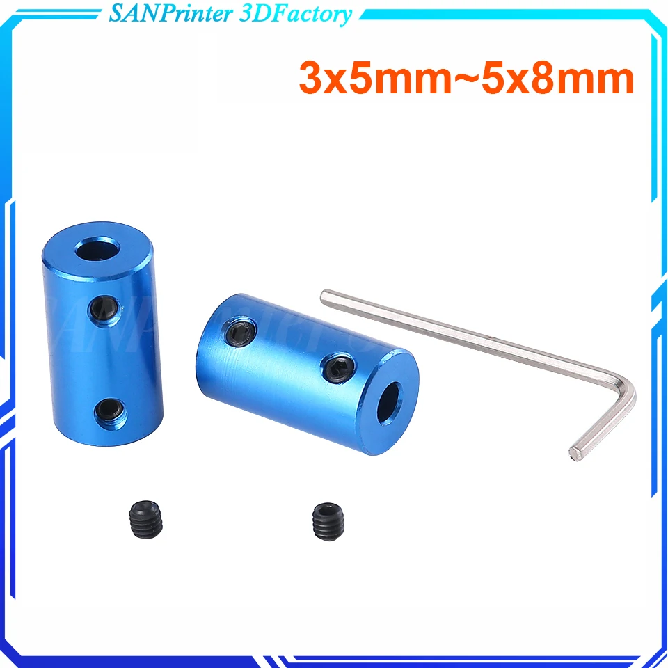 

D14L25 Aluminum Alloy Couplings Bore 3/3.17/4/5/6/6.35/7/8 mm Blue Flexible Shaft Coupler 3D Printers Stepper Motor Part