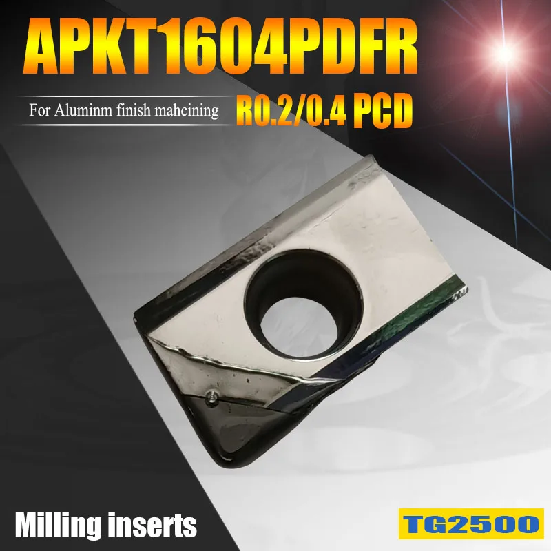 ЧПУ BAP400R торцевая фреза режущая головка карбидные вставки APKT 1604 Алмазная фреза APKT160402 PCD 90 градусов фрезерные вставки из алюминия