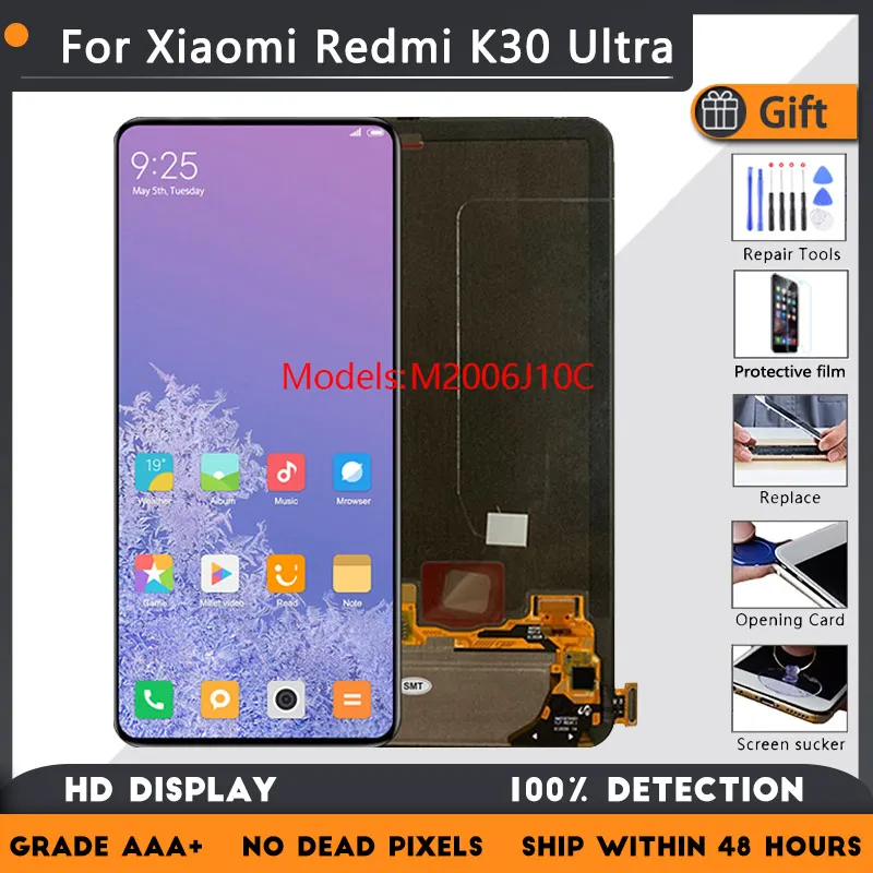 

ЖК-дисплей 6,67 ''для Xiaomi Redmi K30 Ultra с сенсорным экраном и дигитайзером в сборе для Redmi K30 Ultra M2006J10C LCD