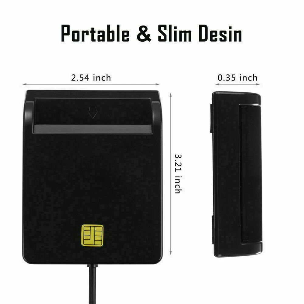 

Portable USB2.0 Multi-card Reader For DNIE ATM CAC IC ID Bank Card SIM Card Cloner Connector for Mac OS/Windows/Vista/XP