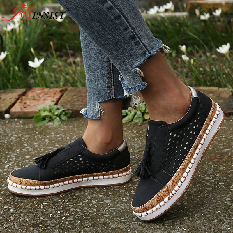 2022 Sneakers Women Shoes Slip On Hollow Out Women's Flats Ladies Loafers Casual Woman Fashionable Women's shoes Breathable