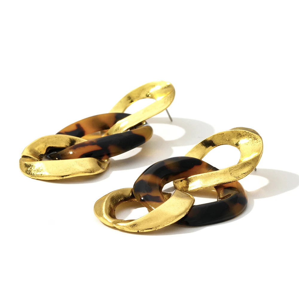 YMYW ZA винтажные акриловые металлические висячие серьги Bijoux Femme аксессуары