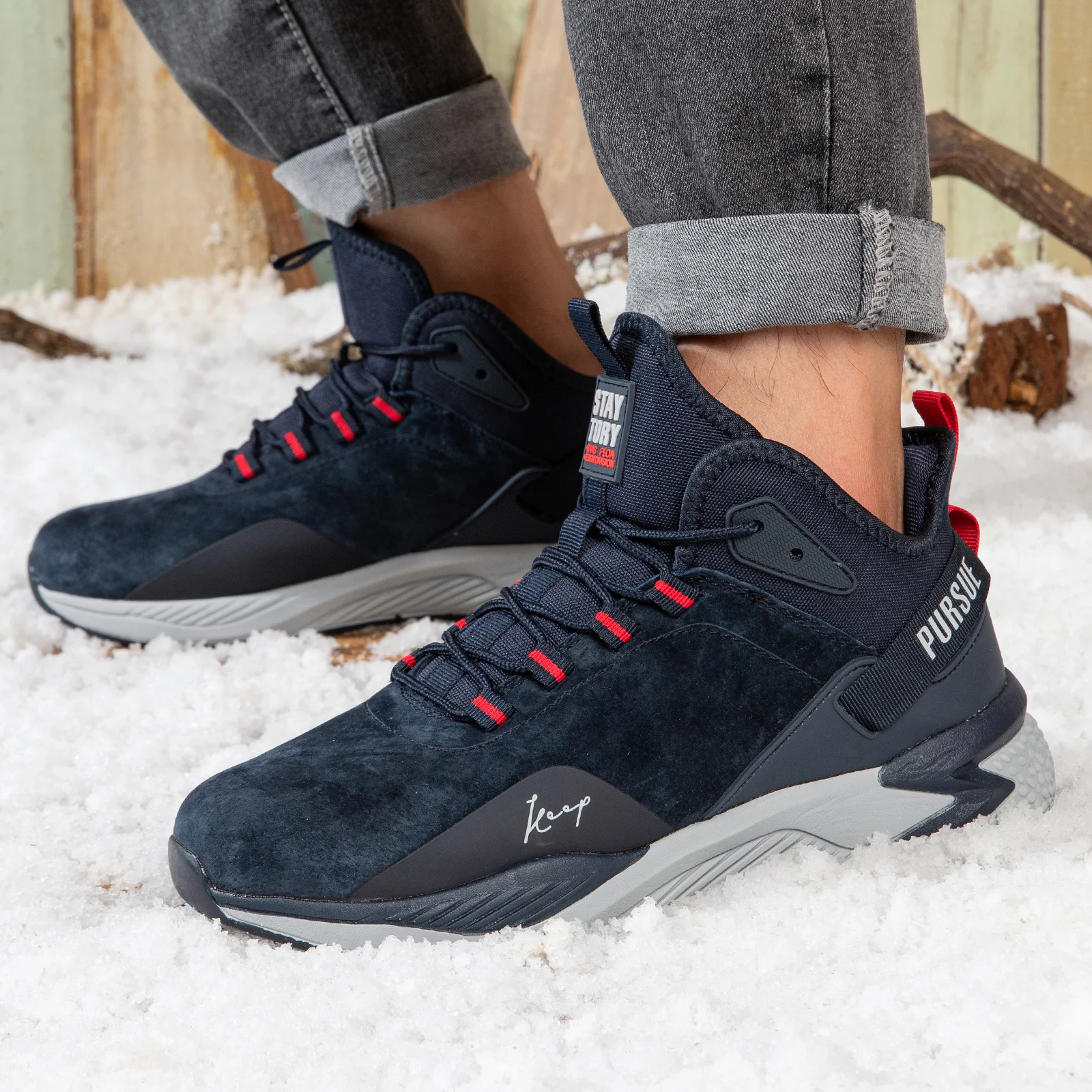 Baasploa новые мужские зимние теплые хлопковые туфли водонепроницаемые