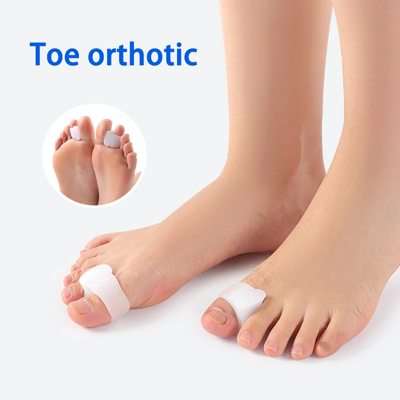 

2pcs Soft Silicone Gel Toe Separator Hallux Valgus Bunion Spacer Overlapping Toe