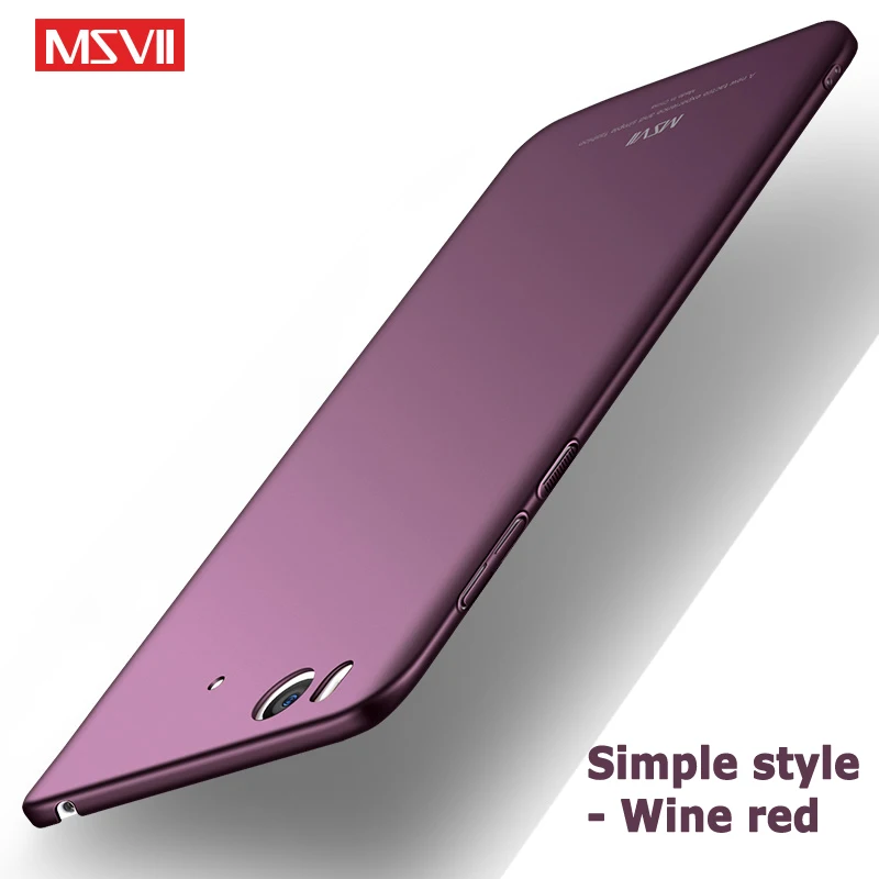 Simple Wine red Mi 5S mi 5 s Чехол MSVII матовый чехол для Xiaomi mi A1 5X чехол Xio mi a1 Global Жесткий Чехол для Xiaomi mi 5 mi A1 mi 5x mi 5S чехол s - Цвет: Simple Wine red
