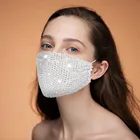 Модная маска Стразы с бриллиантами для женщин и девушек, моющаяся ветрозащитная многоразовая маска для рта, маска для рта