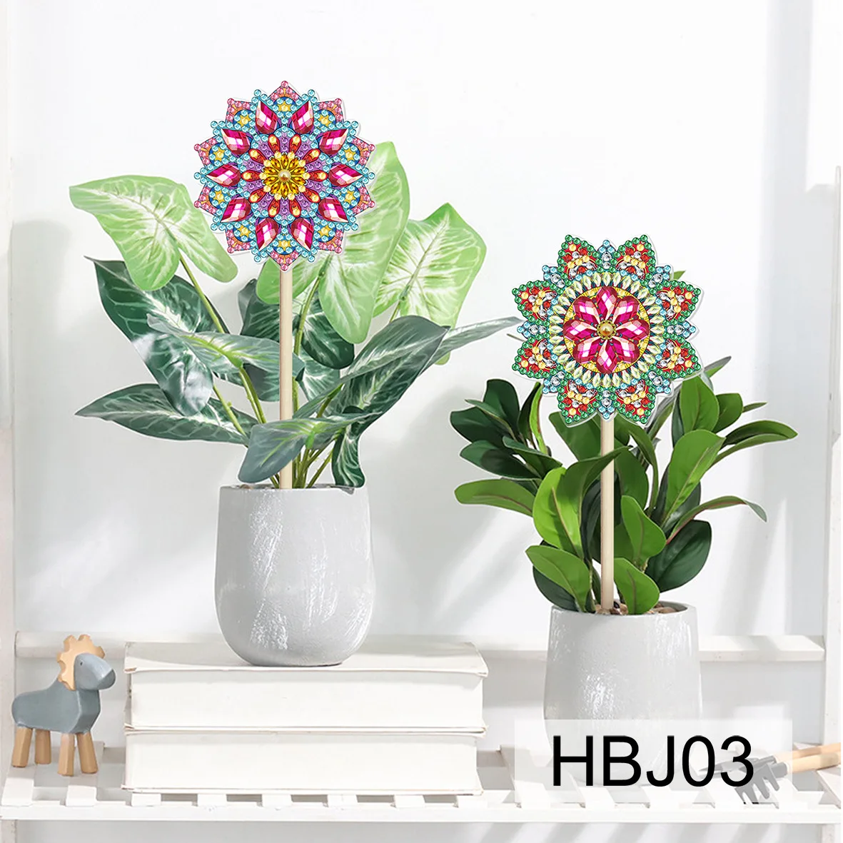 

5D Special Shaped Diamond DIY Diamond Painting Mandala Flower Pot Plant Decoration Stick Indoor Bedroom Home flowerpot Ornaments