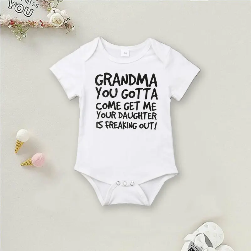 

Newborn Baby Boys Short Sleeve Jumpsuit Rompers Bodysuit Summer Clothes 0-24M