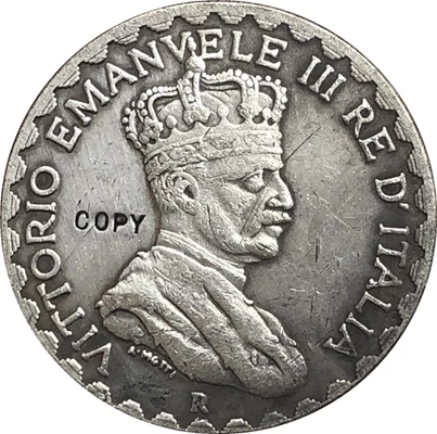 Копия 10 лир итальянских монет Somaliland 1925|Безвалютные монеты| |