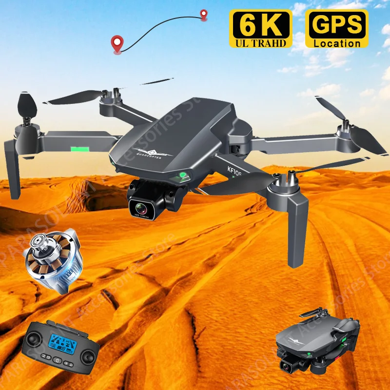 

2022 NEW KF105 Drone 4K HD Camera WIFI GPS FPV Brushless Motor Image Transmission Foldable professional Dron RC Quadcopter Toys
