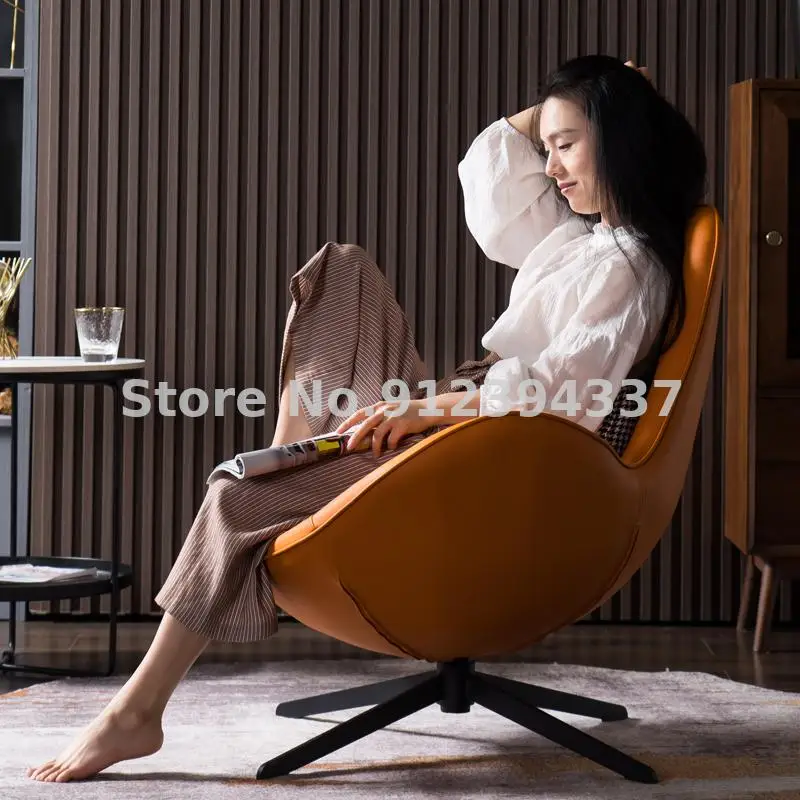 Одноместный светлый роскошный кресло в итальянском стиле из яичной скорлупы