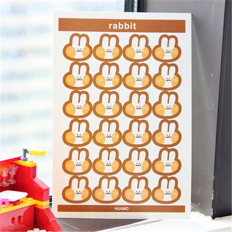 

3pcs Korean Ins Cute Rabbit Bear Sticker DIY Scrapbook Junk Mobile Phone Ipad Decoration Kawaii Japanese Stationary Stickers