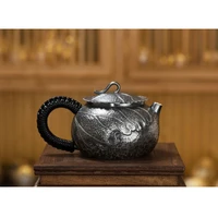 silver pot 999 sterling silver handmade tea set japanese retro teapot kettle home tea ceremony kungfu tea set 260ml