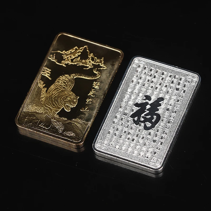 

1 шт. новый китайский новый год Тигр памятные китайские зодиаки Тигр год железные монеты украшения ремесла Новый