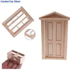 Миниатюрная мебель в деревянных рамках, 1 шт., наборы для кухонных комнат, масштаб 112, для кукольного домика, двери, окна