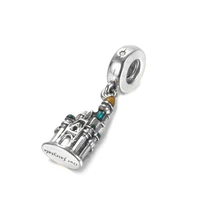 925 sterling silver european style castle pendant designer charm bracelet diy jewelry making for original pandora