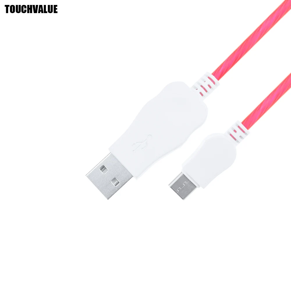 Мигающий кабель Micro USB зарядный типа C красный розовый белый зеленый 1 м 2 вы можете