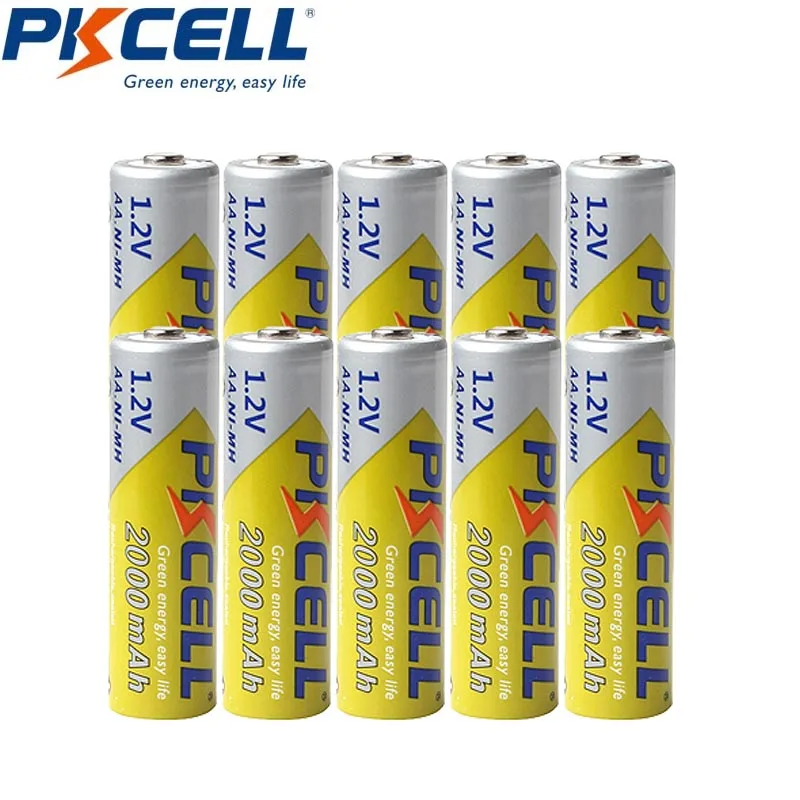 

Аккумуляторная батарея PKCELL AA 2000 мАч NIMH, 1,2 в, 10 шт.