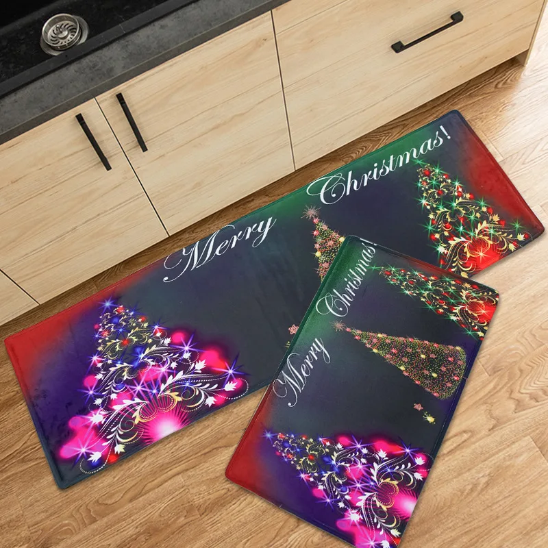Рождественский длинный коврик впитывающий кухонный лобби декоративные коврики