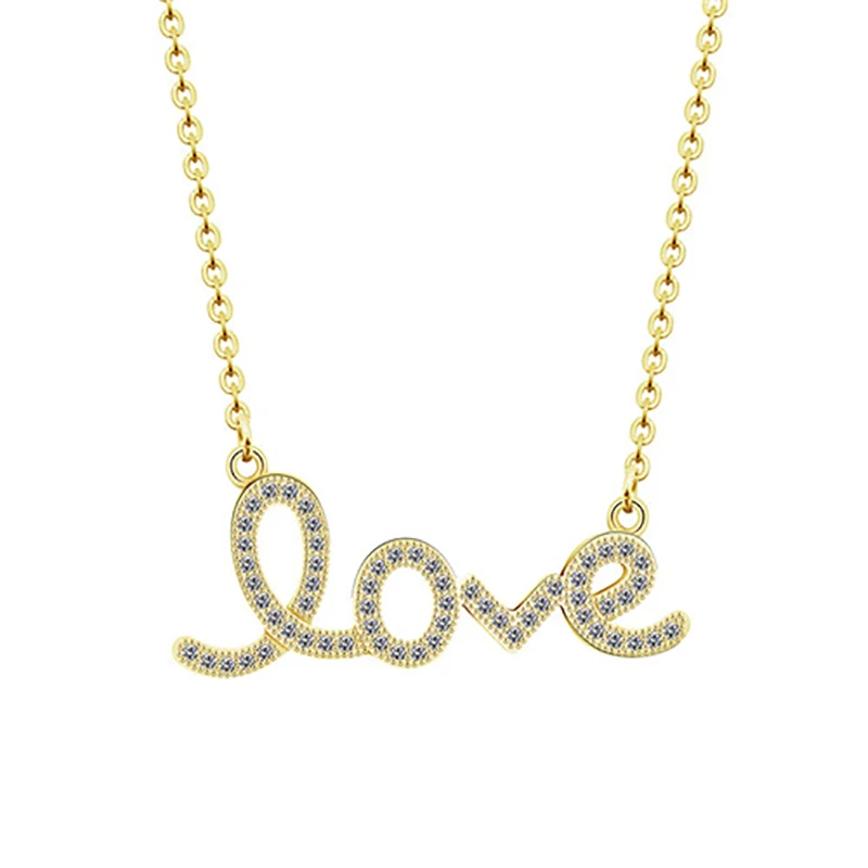 Ожерелье чокер из нержавеющей стали с надписью Love золотая цепочка ketting свадебные
