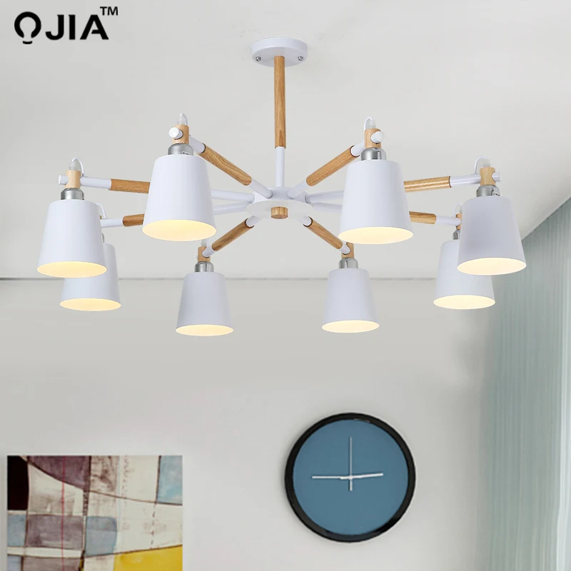 Деревянные светодиодные люстры для гостиной подвесные светильники para sala de jantar