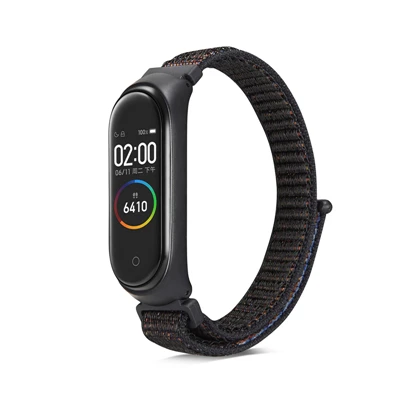 black red with frame Браслет для Xiaomi mi Band 4 3 спортивный ремешок нейлоновый ремешок на запястье для Xiaomi mi Band 4 ремешок для часов браслеты mi band 4 браслеты - Цвет ремешка: black red with frame