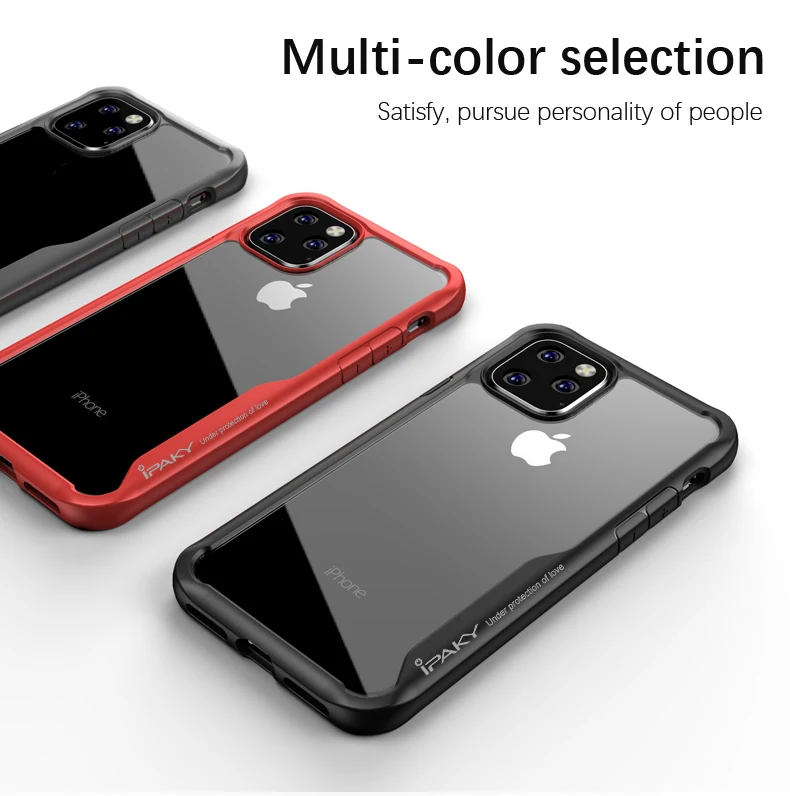 Для apple iphone 11 pro max Чехол iPaky силиконовый акриловый Гибридный противоударный прозрачный чехол iphone 11 6,1 pro 5,8 max чехлы