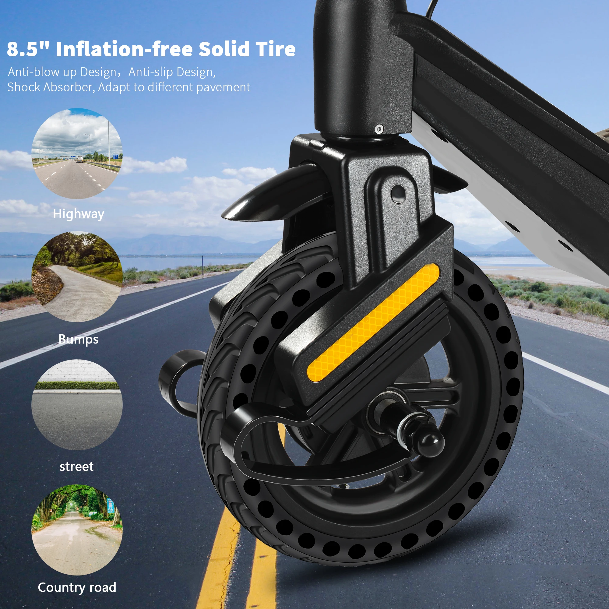 

K2-007Grundig 8.5 inch electric scooter LCD display foldable long scooter 7800m Ah/36V