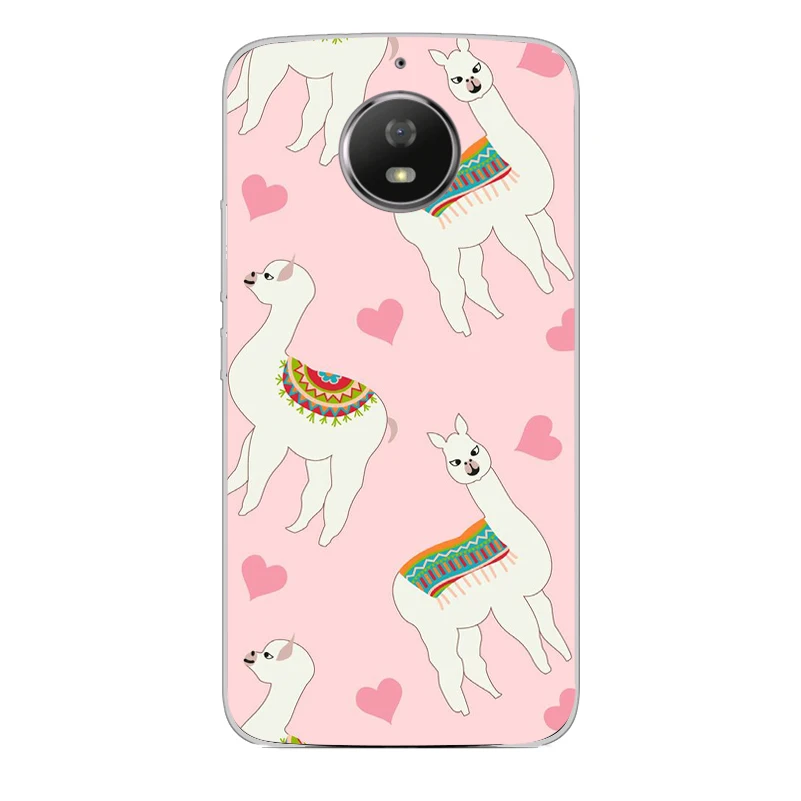 

ciciber Animals Llama Alpaca Cover For Motorola Moto ONE C Z2 Z3 G5 G4 G5S G6 P30 E3 E4 E5 Plus Play Power X4 M Phone Case TPU