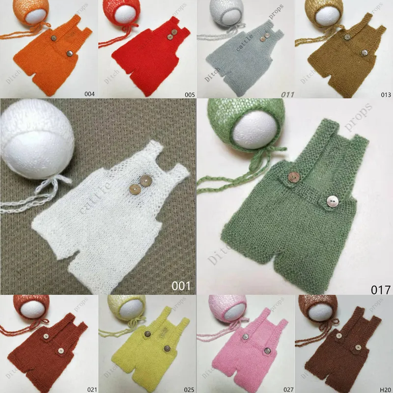 Accesorios de fotograf&iacute;a para reci&eacute;n nacido, pantalones de mohair + diadema, ropa de fotograf&iacute;a-0