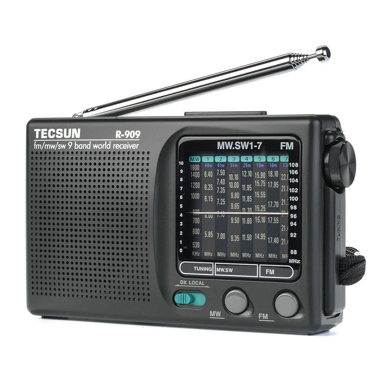 Портативный мини радиоприемник Tecsun портативный цифровой плеер с ЖК дисплеем
