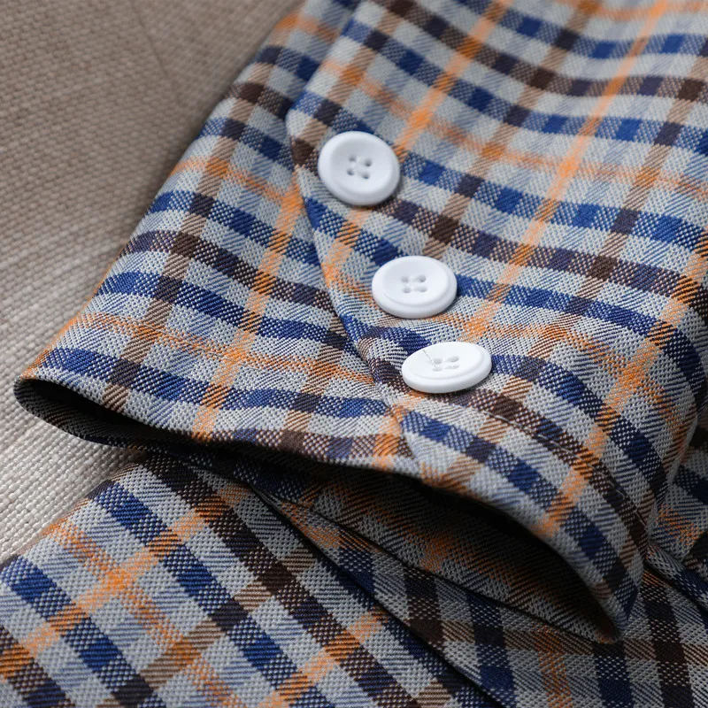 

Newest 2021 Spring Summer Designer Blazer Jacket Women's Plaid Notched Half Sleeve Blazers Office Lady Work Wear Nice Tops