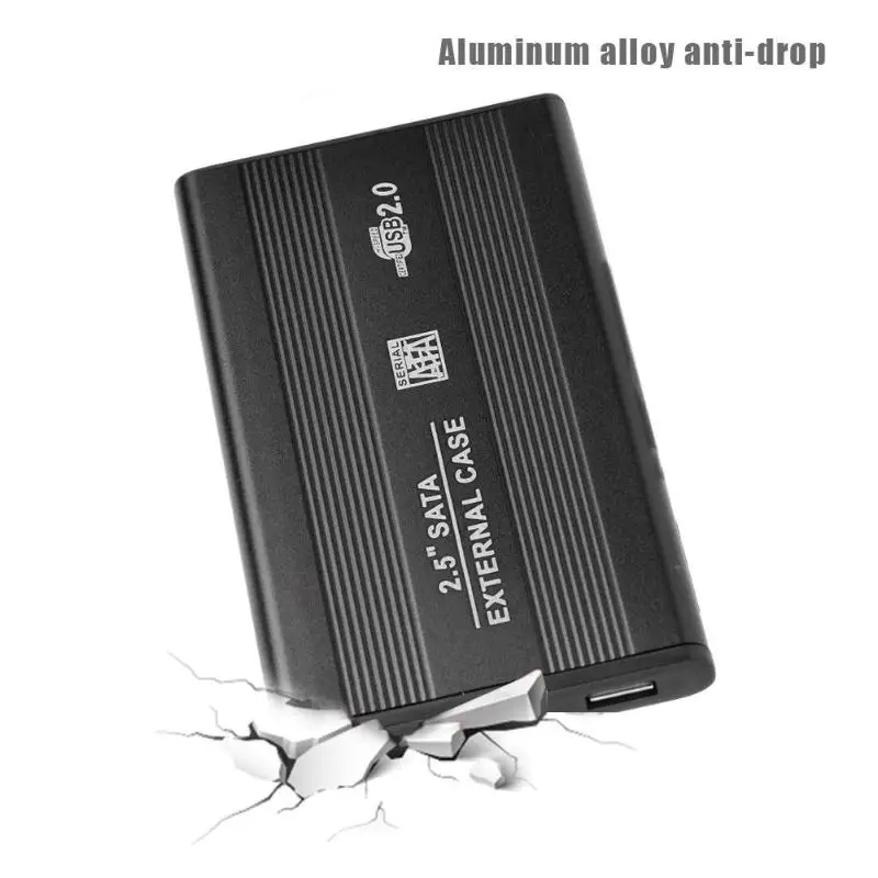 2,5 дюймов SSD жесткий диск Корпус SATA к USB2.0 HDD коробка алюминиевый сплав портативный внешний жесткий диск чехол для Win7/Win8/Mac OS