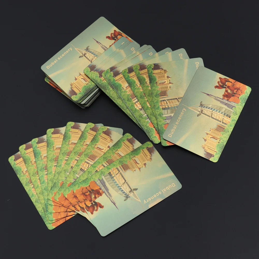

Gold Foil Plated Dubai Scenery Poker Table Games Deck (Gold)