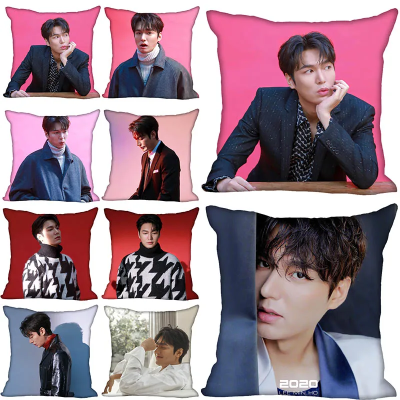 Новое поступление Lee Min ho наволочка для спальни для дома или офиса, декоративные наволочки квадратная Подушка на молнии Наволочки мягкие атласные не выцветают