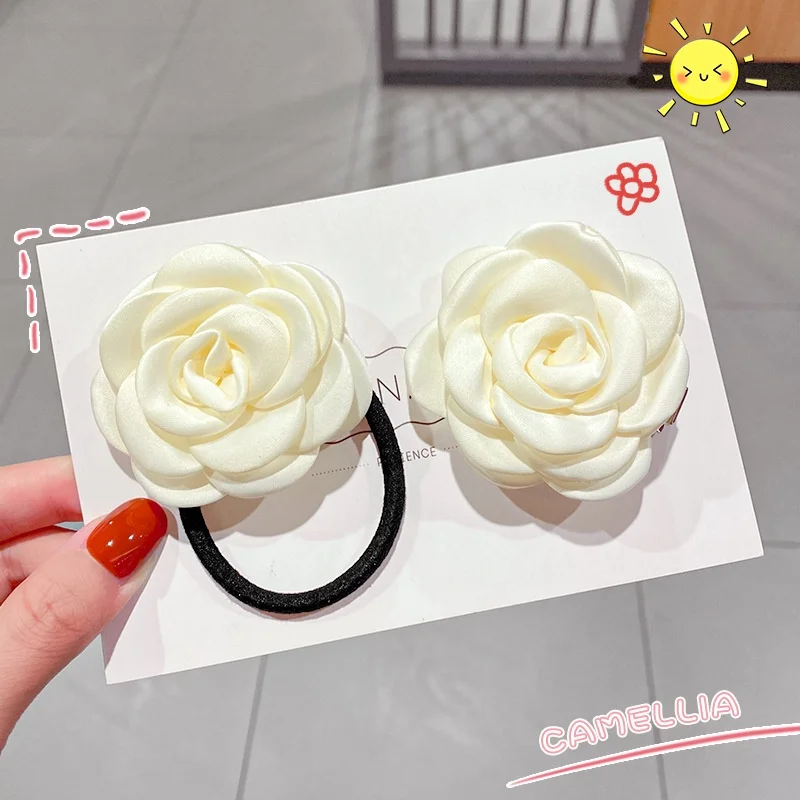 

Camellia hairpin satin gentle girl headdress flower headband Hair accessories