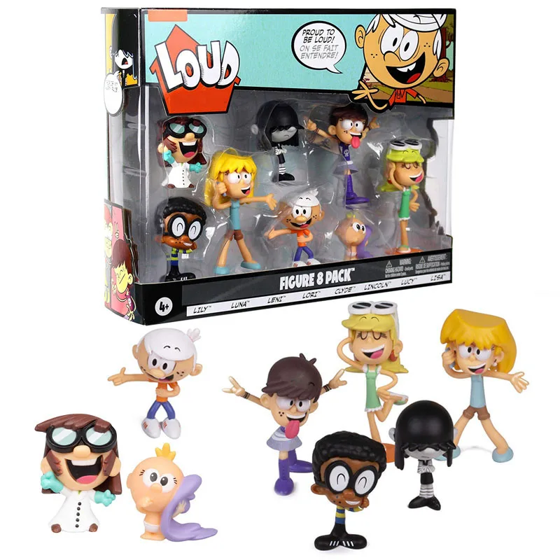 8 шт./компл. мультфильм громкий дом фигурки кукол игрушка аниме Clyde Lori Lily Leni Lucy Lisa фигурка игрушки подарки на день рождения для детей