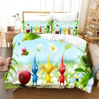 3d anime pikmin bedding sets duvet cover set with pillowcase twin full queen king bedclothes bed linen