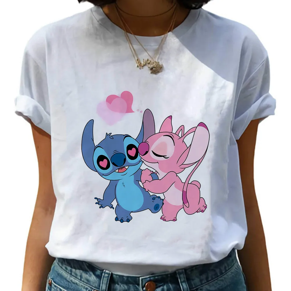 

Disney Lady Anime Cartoon Print Top Summer Lady Fashion T-shirt Street Casual Wear Short Sleeve