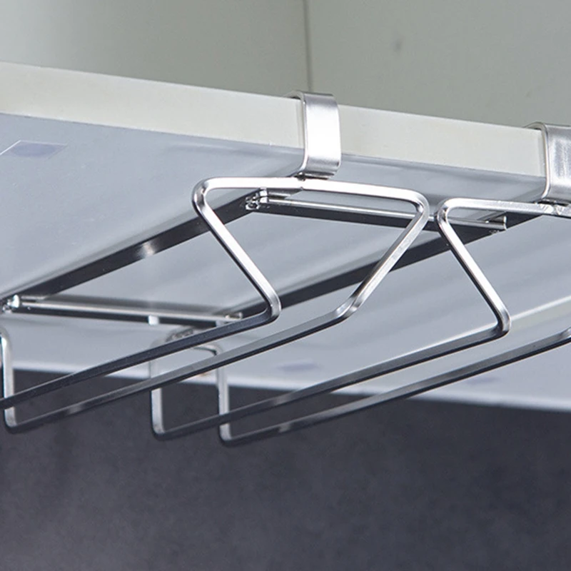 

Wine Glasses Holder Bartender Stemware Hanging Rack Under Cabinet Stemware Organizer Glass Goblet Iron Rack Bar Tool