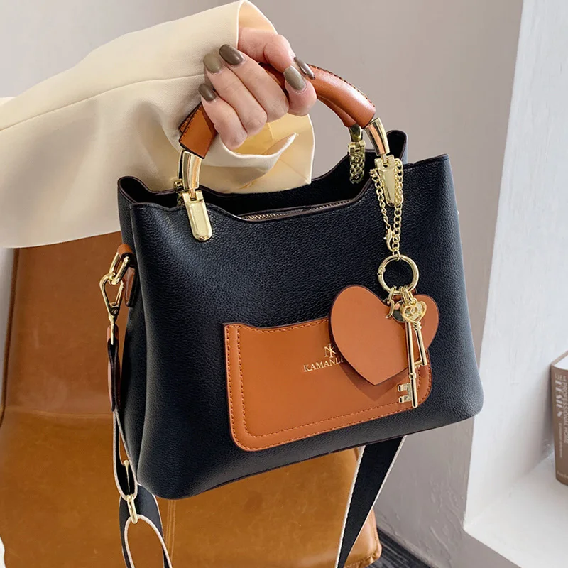

Fashion Ladies Bucket Handbags Shopping Crossbody Bags 2022 New High Quality Leather Shoulder Bag Luxury Design Top-Handle Bags