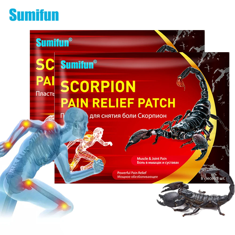 

8pcs Sumifun Scorpion Venom Pain Relief Patch Medical Plaster for Joint Back Knee Rheumatism Arthritis Sticker HealthCare K06301